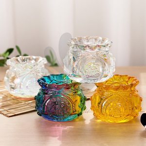 Pot à monnaie en verre cristal, sac porte-bonheur jaune, décoration d'intérieur porte-bonheur, cadeau - Product Image 2