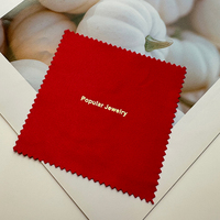 Chiffon de nettoyage pour bijoux en microfibre avec logo personnalisé pour nettoyer les bijoux en or et en argent