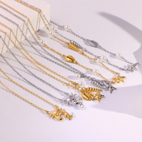 Mode or argent céleste soleil lune étoile empilable en acier inoxydable collier ensemble pour les femmes à la mode bijoux en métal