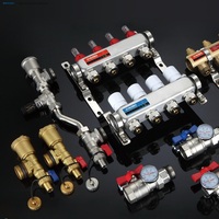 Collecteur de distribution d'eau en laiton moderne de haute qualité OEM, PEX 3/4 pouce, 2-8 voies, pour systèmes de chauffage de cuisine et salle de bain