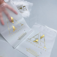 Sous-vêtements imprimés personnalisés Emballage de vêtements Ziplock à fermeture éclair givré mat Sacs à fermeture éclair en plastique avec logo