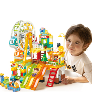 FEELO FL42008 bricolage grande roue vue sur la rue jouet bloc de construction ensemble pour enfants intérieur Playhouse jeu jouet - Product Image 1