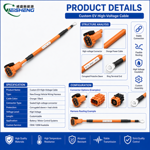 맞춤형 NEV 배터리 모터 제어용 고전압 케이블 OEM 와이어링 하네스 - Product Image 3