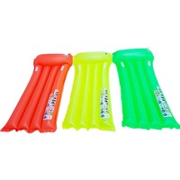 Vente en gros chaise longue de piscine de couleur fluorescente pour adultes Matelas de mer gonflable à air flottant