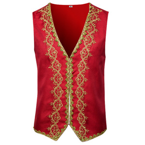 Gilet <span class=keywords><strong>Baroque</strong></span> Élégant pour <span class=keywords><strong>Homme</strong></span>, Veste Médiévale de Cosplay, Gilet Prince Victorien Bavarois, Halloween, Polyester, Scène et Théâtre - Product Image 4