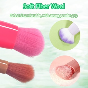 Juego de <span class=keywords><strong>5</strong></span> Brochas de Maquillaje Profesionales de Viaje, con Logotipo Personalizado, para Polvo, Base, Corrector, Herramienta Cosmética para el Rostro - Product Image 2