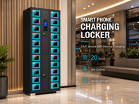 Casier de recharge intelligent à 20 compartiments pour téléphones portables, avec codage automatique, pour centres commerciaux, aéroports, gymnases et bureaux
