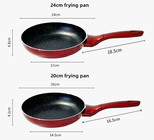 Juego de 10 Piezas de Utensilios de Cocina Antiadherentes, Juego de <span class=keywords><strong>Ollas</strong></span> Rojas para el Hogar, Juego de Olla para Leche, Olla para Sopa, Sartén con Tapa de Vidrio - Product Image 6