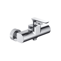 Robinet de salle de bain mural monocommande en laiton chromé lourd pour douche et baignoire
