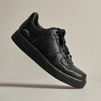 Chaussures de skate décontractées vintage pour hommes, personnalisées OEM, de haute qualité, noires, à semelle épaisse, fabriquées à la main, respirantes, en cuir pleine fleur
