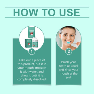 Mini Oral Care Fresh Mint Whitening Chewable Tabs Solid <strong>Toothpaste</strong> Tablet for Travel