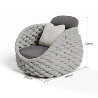 Ensemble de canapés d'extérieur en rotin de style nordique de luxe pour le mobilier de jardin des enfants