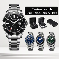 Montre Migaga NH35 OEM, étanche 20 ATM, bracelet de montre sport personnalisé BGW9 22 mm en acier inoxydable, montre de plongée automatique de luxe