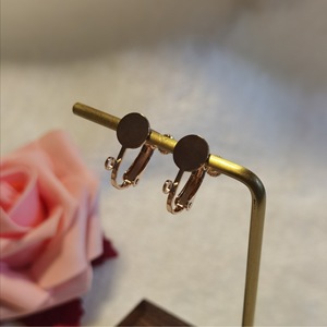 Pure Copper <b>Clip</b>-On Earrings Flat Round U-Shape KC Gold For Earring Making - Product Image 3