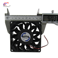 Yüksek kalite yüksek basınç eksenel akış fanı 92x92x2 5mm bakır top rulmanlar 24V havalandırma fanı 12v 92mm