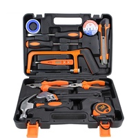 Ensemble d'outils professionnels en plastique OEM de 13 pièces, kit d'outils portables, étui rigide, garantie de 3 ans, entretien quotidien de la maison, bricolage