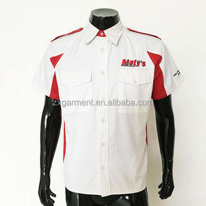 アウトドアワークウェア服プラスサイズメンズ半袖コットンシャツカスタムロゴメカニックエンジニアワークシャツ - Product Image 2