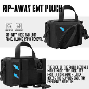 Bolsa médica con cremalleras dobles, bolsa de rescate médico, bolsa de botiquín de primeros auxilios táctico Molle para senderismo al aire libre, ciclismo - Product Image 5