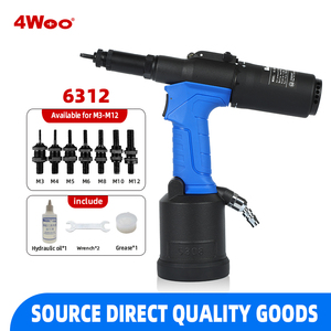 Remachadora Neumática 4Woo RL-6312L de Largo Alcance, Diseño Industrial, Duradera, Consumo de Aire de <span class=keywords><strong>70L</strong></span>/min para Tuercas Remachables M4-M10 - Product Image 2