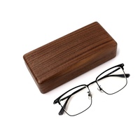Étui à lunettes de soleil de luxe en bois au design classique, très tendance, avec intérieur en velours