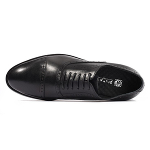 Nero marrone abiti da sposa scarpe da uomo in vera pelle ufficio & carriera formale strato superiore pelle di mucca - Product Image 5