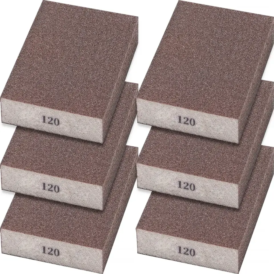 Sanding Sponge Superfine Abrasive Sanding Blocks Washable Reusable Sand Sponge Wet and Dry Sandpaper Sponge for Metal