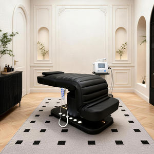 Table de massage électrique moderne à 3 moteurs, noire, avec commande au pied, pour salon de beauté, lit de spa esthétique incurvé pour cils, vente en gros - Product Image 6