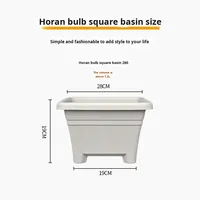 Série Hollen, style minimaliste nordique, pots à fleurs carrés sur pied, en plastique robuste et durable, économie d'eau, vente en gros