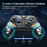 RGB ışık ve salon joystick ile EasySMX X15 PC denetleyici salonu tetikleyiciler, 2.4GHz kablosuz/mavi diş/kablolu gamepad