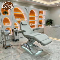 Table de massage électrique réglable et pliable de luxe pour salon de beauté et salle de sport, avec fonctionnalités d'extension de cils et de soins du visage
