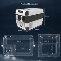 Ventes directes d'usine de haute qualité, mini-réfrigérateur de voiture 35L 12V Cooltech, réfrigérateur de camping pour voiture