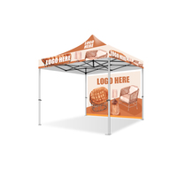 3x3m Outdoor Schnellaufbau Logo Individuell Bedruckter Pavillon für Partys 600D Oxford Regenfest Stabiler Aluminiumrahmen Faltbares Zelt