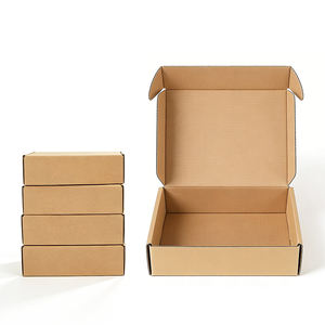 Wholesale Custom Logo Rigid Foldable Mailing Paper <b>Boxes</b> 3-Ply Kraft Corrugated Board for Clothing Shoes <b>Socks</b> Low MOQ - Product Image 2