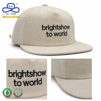 Casquettes de baseball unisexe en coton 100 % non structurées, ajustables, à 6 panneaux et visière plate, avec logo brodé personnalisé, vente en gros
