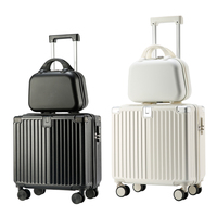 Valise à roulettes en ABS de petite taille 18 pouces, personnalisable, vente en gros, pour filles et enfants, idéale pour les voyages d'été, avec fonction de roulettes pivotantes