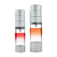Vide 30ml 50ml 80ml 100ml 120ml pulvérisateur à pompe sans air revêtu d'aluminium bouteille de lotion de soin de la peau en plastique