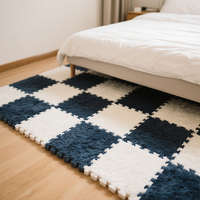 Vente à chaud de tapis en mousse EVA à emboîtement moderne avec couche supérieure en peluche pour la salle de jeux des enfants et l'utilisation du sol de la pépinière