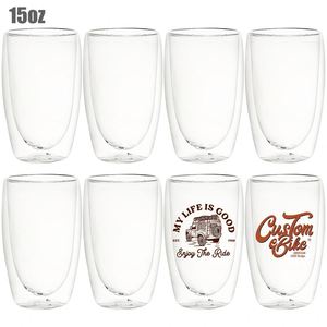 Snow Globe Double Walled Glass Cups Pre-drilled for DIY Glitter UV DTF <b>Wrap</b> <b>Vinyl</b> Suitable Heat Resistant Coffee MugTumbler - Product Image 3