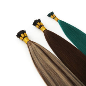 ロシア製レミーケラチンIチップヘアエクステンション二重描画快適で接着剤付き人間ヘアエクステンション - Product Image 3