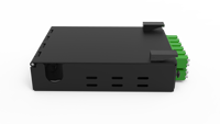 Panel Patch Fiber Optik KNC WP6001 1U 12/24 Port LGX Metal Compact untuk Pemasangan di Dinding Dalam Ruangan/Rel DIN