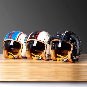 Nuovo casco retrò stagionale per uomo donna moto elettrico pedalata guida casco di sicurezza ABS materiale quattro stagioni di crociera generale - Product Image 5