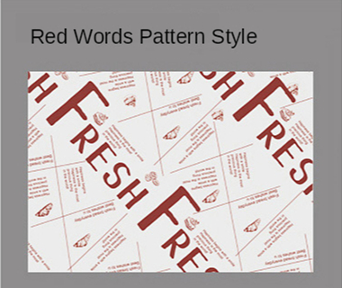 Rouge Mots Motif Style