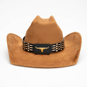 Sombrero Vaquero Occidental Retro de Gamuza, Nuevo, Personalizado, al por Mayor, Sombrero de Lujo para Fiestas, para Exteriores, Casual, Unisex, con Bandas - Product Image 2