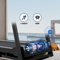 Caminadora Eléctrica Plegable y Móvil para Gimnasio Interior, con 3 Niveles de Inclinación, Peso Máximo del Usuario 120 kg, Suministro de Fábrica