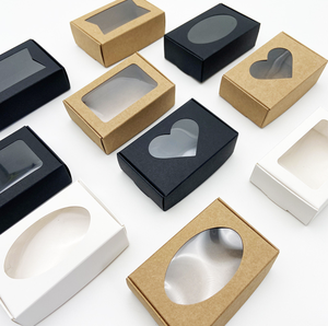 Hộp giấy cấp thực phẩm vuông với cửa sổ rõ ràng cho bữa tiệc đóng gói quà tặng ủng hộ xử lý bánh và bánh - Product Image 5