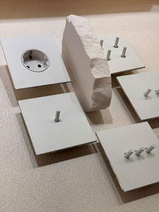 86 bức tường chuyển đổi phổ quát công tắc khung thép không gỉ trắng Pháp 172 đôi Châu Âu Ổ cắm điện nhà biệt thự Thiết kế mỏng 146 - Product Image 5