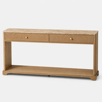 Table console moderne en bois massif avec tiroirs à rainures verticales, écologique, durable, facile à nettoyer, pour le salon, meubles de maison