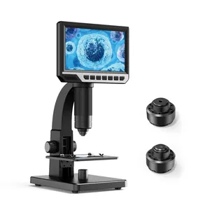 ANESOK315 12MP 2000X Microscopio digital Cámara Estéreo Binocular Microscopio de escritorio Grabadora de video con Hd 7 pulgadas Ips Lcd