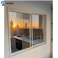 Fenêtre coulissante insonorisée antivol moderne Fabricant de fenêtres coulissantes en verre trempé très vendu Cadre en acier PVC Modèle d'ouverture horizontale