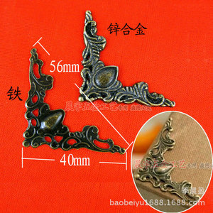 C056 <b>Corner</b> Brace 40mm X 56mm Iron Zinc Alloy Antique Bronze Cabinet Door Hardware Decorative <b>Bracket</b> - Product Image 1